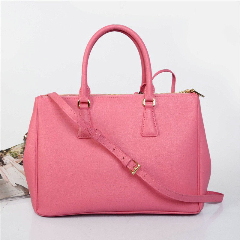 2014 Prada saffiano calfskin 33cm tote BN2274 pink on sale